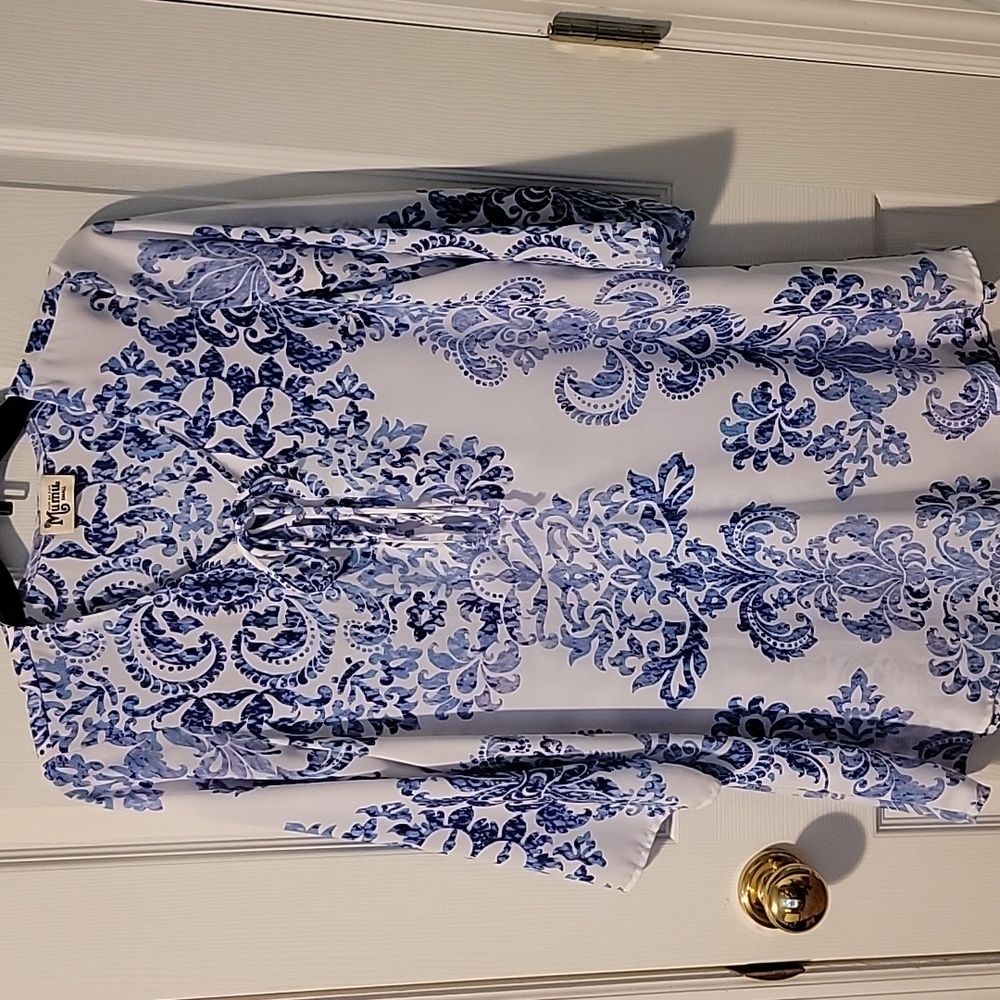 Show Me Your MuMu Blue and White Mini Dress - Picture 9 of 9